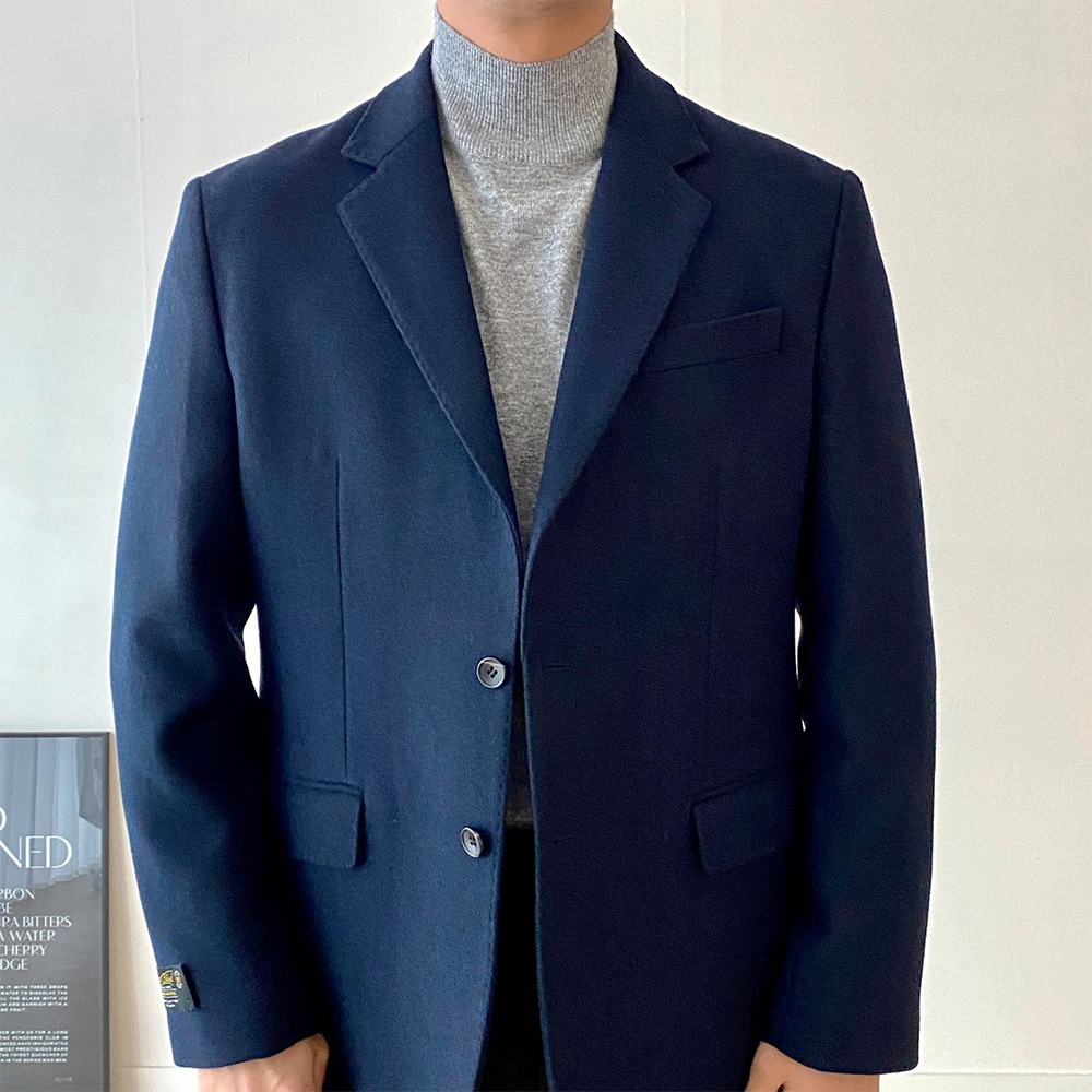 Cashmere Tweed Jacket [Navy]