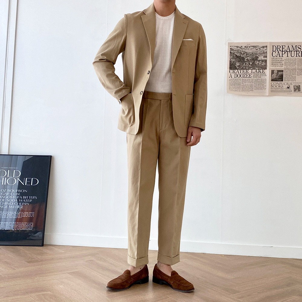 Tailored Linen Suit (3color)