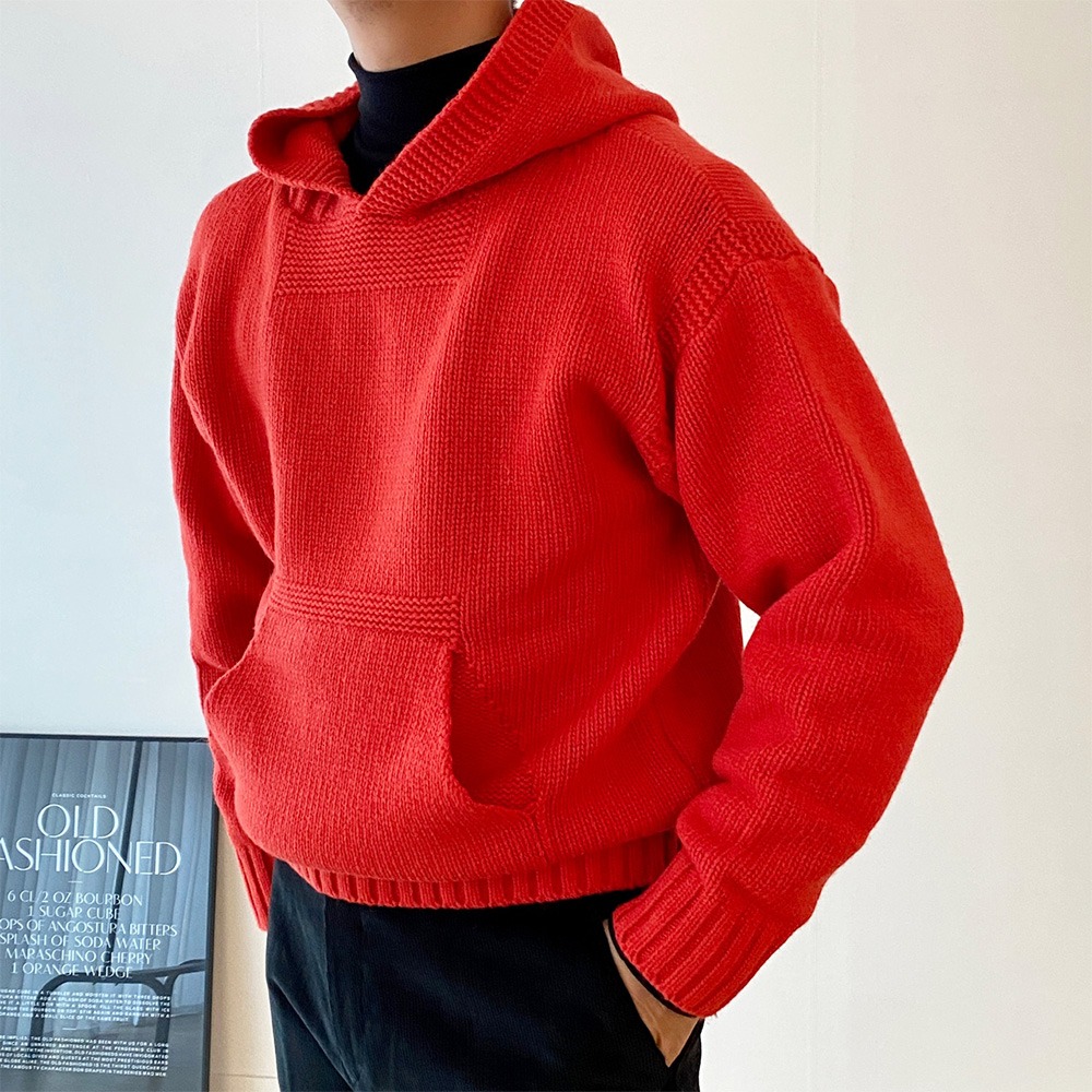 Pullover Knit Hoody (4color)