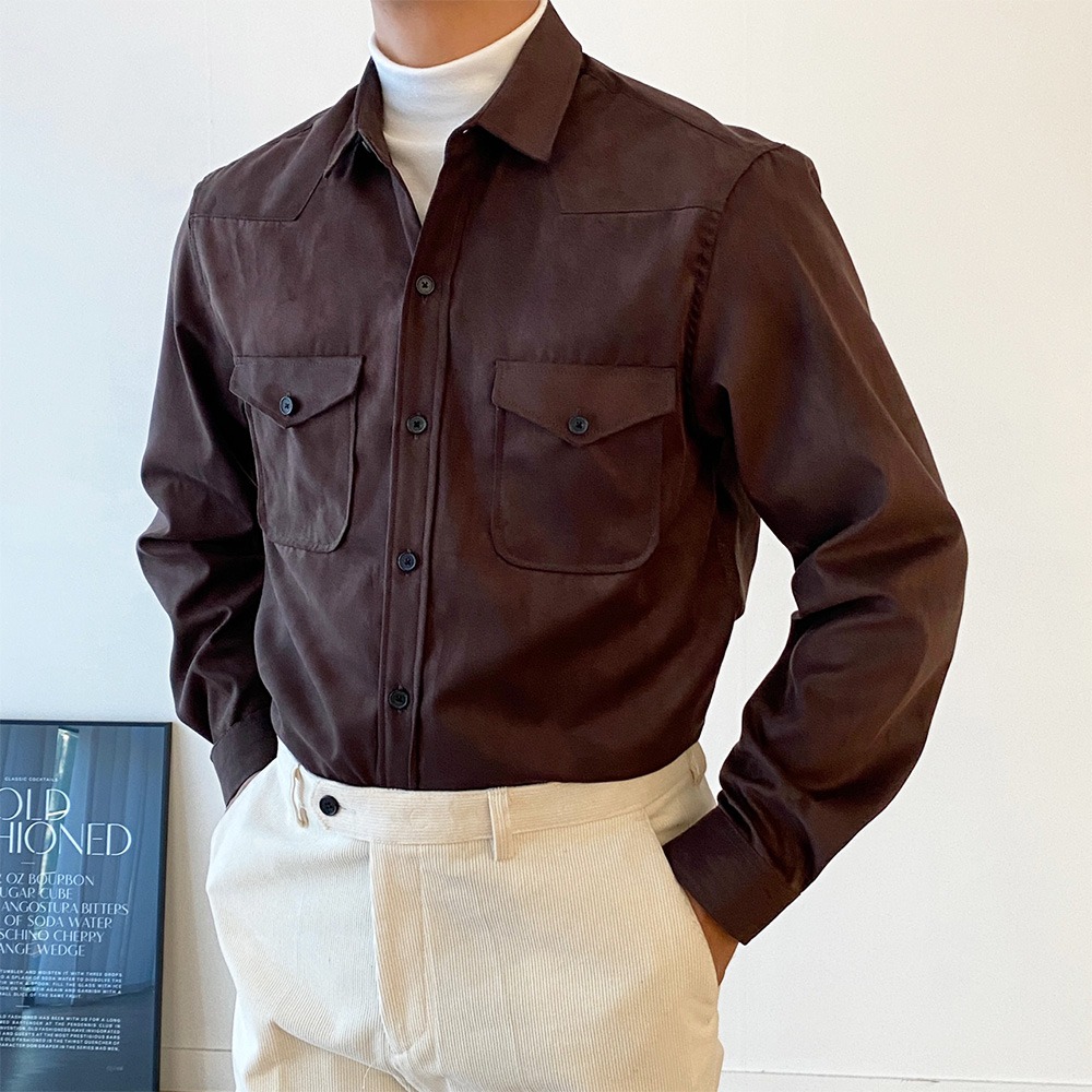 Classic Suede Western Shirt (3color)