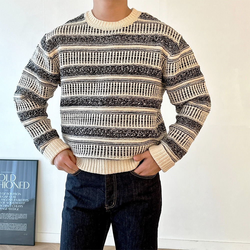 Mixed Pattern Knitwear (3color)
