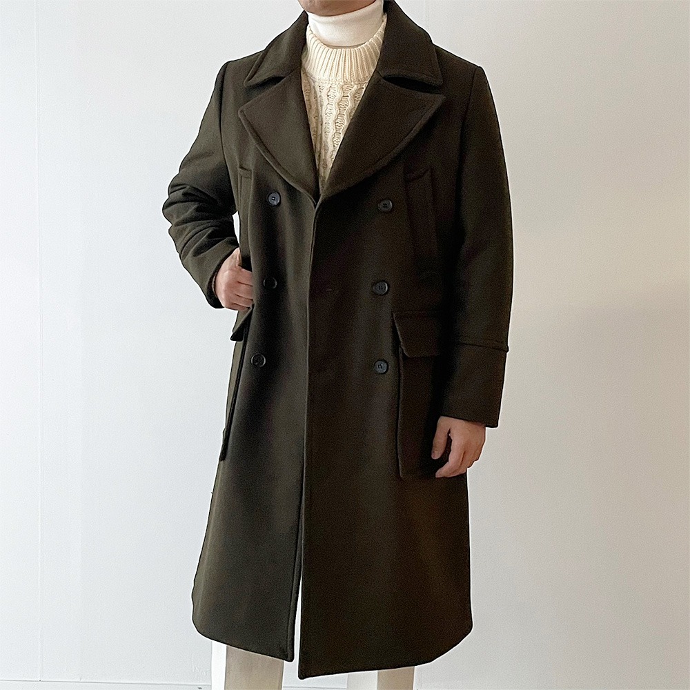Officer Long Pea Coat (2color)